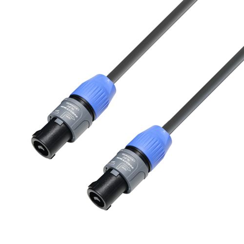 Adam Hall - K5S225SS1000 - Câble HP 2 x 2,5 mm² Neutrik Speakon 2 Points / Speakon 2 Points - 10.00 m