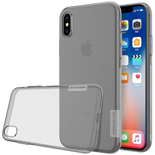 iPhone X Coque Protection TPU Gris Transparent ALS48304