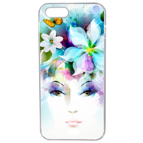 Coque Girl And Flowers Compatible Iphone 5s Transparent