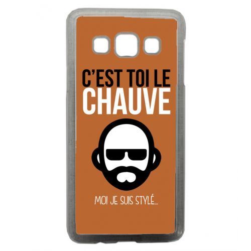 Coque transparente galaxy a7 c est toi le chauve moi je suis styl 8