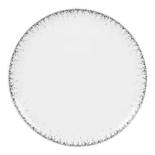 Plat à tarte boréalis gris 30 cm - Table Passion - Blanc - Porcelaine