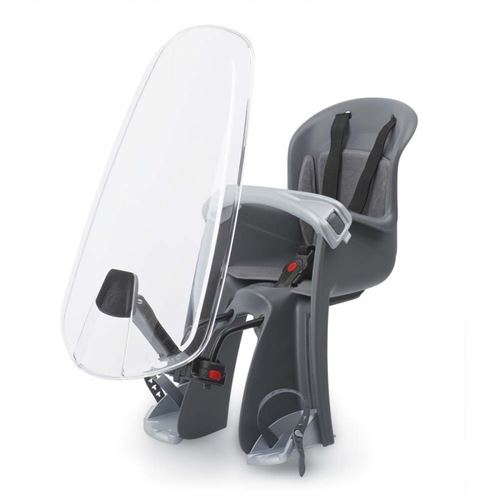 Polisport siège de vélo pour Bilby junior avec pare-brise noir/gris