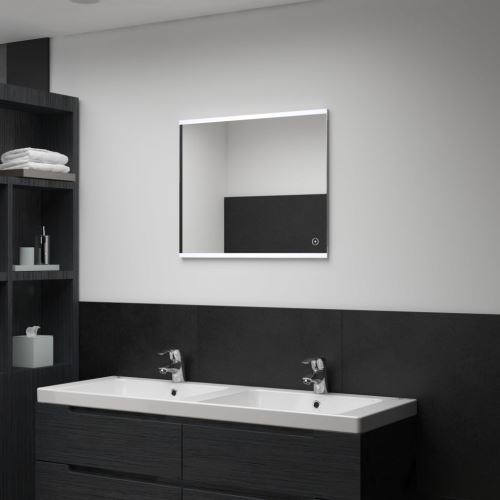 Miroir mural à LED de salle de bain et capteur tactile 60x50 cm (144732)