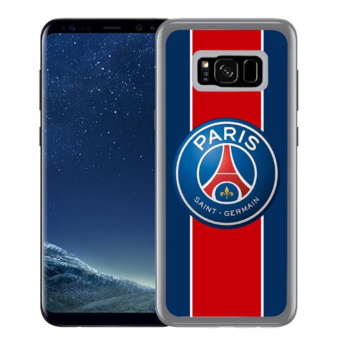 Coque pour Samsung Galaxy S8 logo psg new bande rouge