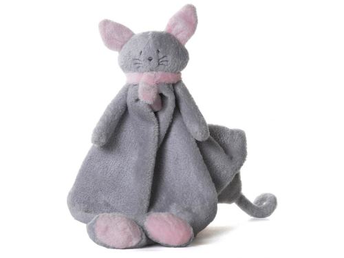 Dimpel - Cléo doudou chat - gris-clair et rose