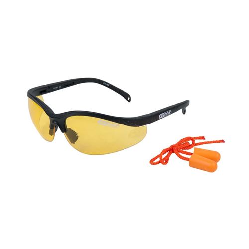 KS Tools Lunettes de sécurité avec bouchons d'oreille Jaune 310.0166
