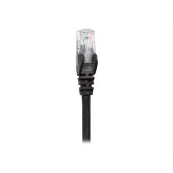 Intellinet Network Patch Cable, Cat5e, 3m, Black, CCA, U/UTP, PVC, RJ45, Gold Plated Contacts, Snagless, Booted, Lifetime Warranty, Polybag - Cordon de raccordement - RJ-45 (M) pour RJ-45 (M) - 3 m - UTP - CAT 5e - moulé, sans crochet - noir - 1