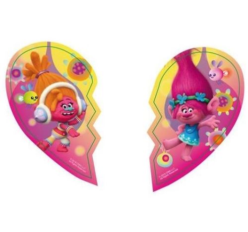 Slammer Trolls coeurs gomme 2 pièce