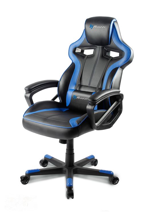 Fauteuil gaming Arozzi MILANO accoudoirs épais oreiller pour le dos BLEU