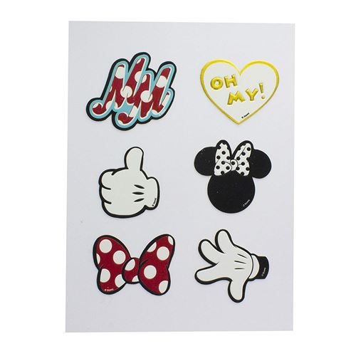 Minnie Mouse Accessoire de Stickers, Polyuréthane, Multi, 1 x 14 x 19 cm