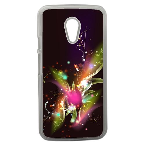 Coque Décor Abstrait Feuille Arabesque Compatible Motorola Moto G2 Transparent