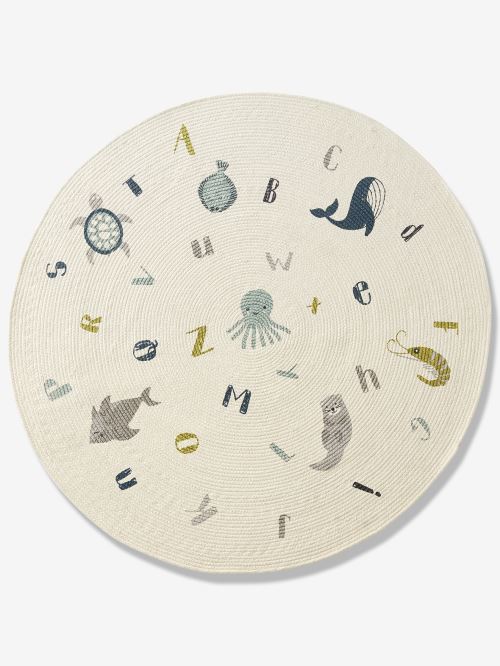 vertbaudet tapis rond abecedaire marin ivoire tu tapis enfant achat prix fnac