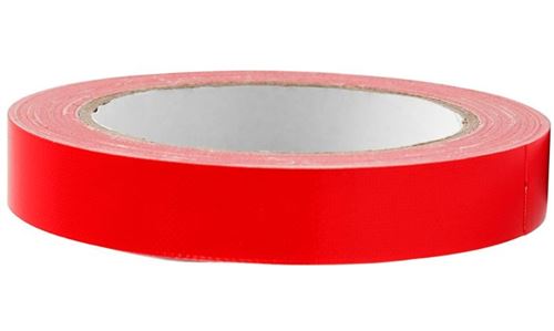 Creotime bande de toile 25 mètres x 19 mm rouge