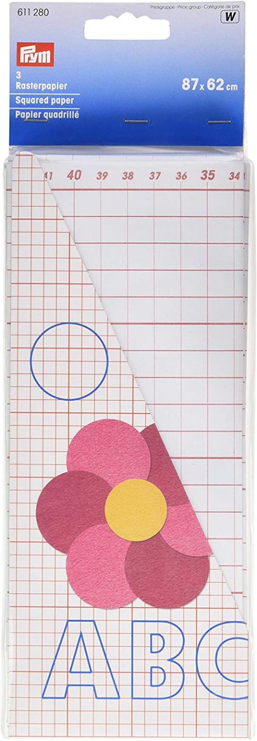 Prym Papier quadrill 87,5 x 62,5 cm