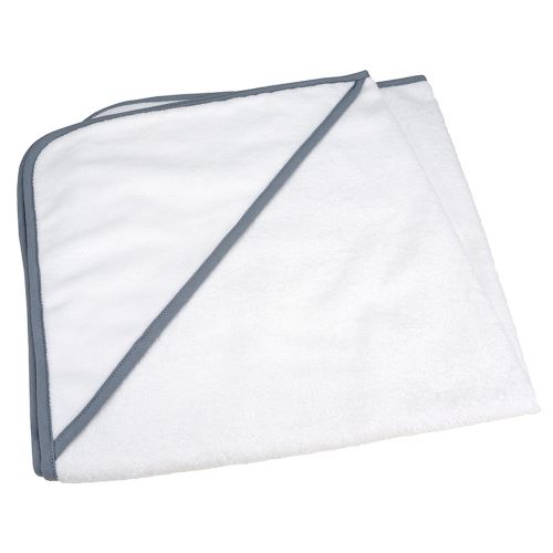 A&R Towels -Serviette à capuche Bébé / enfant en bas âge (Taille unique) (Blanc / gris) - UTRW6047