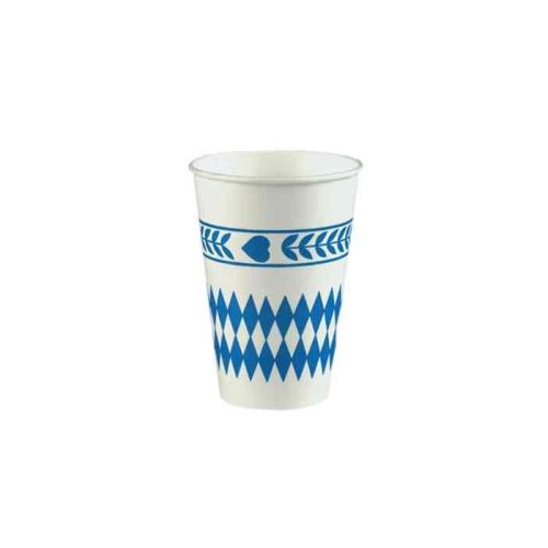 Lot de 10 Gobelet en carton Losange Bleu 0,2 l