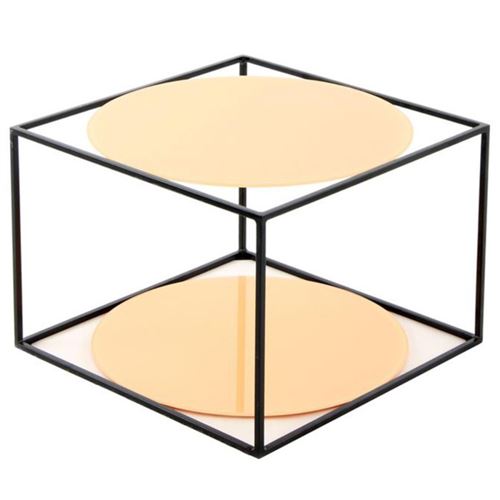 Paris Prix Orange Table D'appoint Design "Cody" 50Cm & Noir