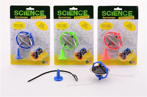 Gyroscope Science Explorer avec son et lumière 3 assortis