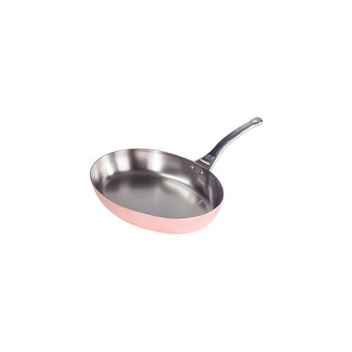 De Buyer Poele Ovale Cuivre Et Inox Queu Fonte Inox - O 32 Cm