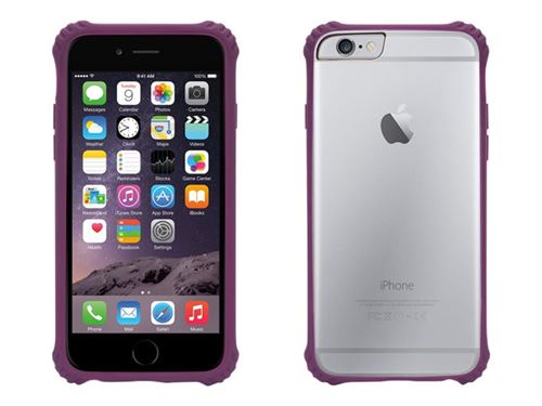 Griffin Survivor Core - Achterzijde behuizing voor mobiele telefoon - polycarbonaat, thermoplastic polyurethaan (TPU) - paars - voor Apple iPhone 6