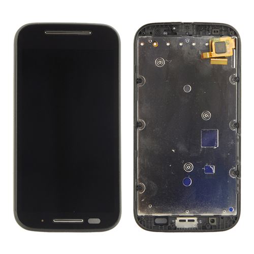 Ecran tactile + LCD noir avec châssis de remplacement pour Motorola Moto E (XT1021 / XT1022 / XT1025)