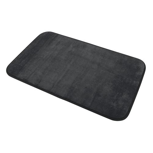 Tapis de bain 45 x 75 cm microfibre unie vitamine Noir Douceur d'Intérieur