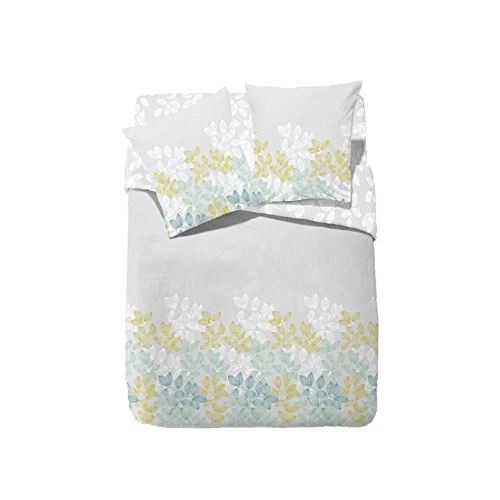 FINLANDEK Parure de couette Bosquet 100% coton - 1 housse de couette 240x260 cm + 2 taies d'oreillers 63x63 cm gris