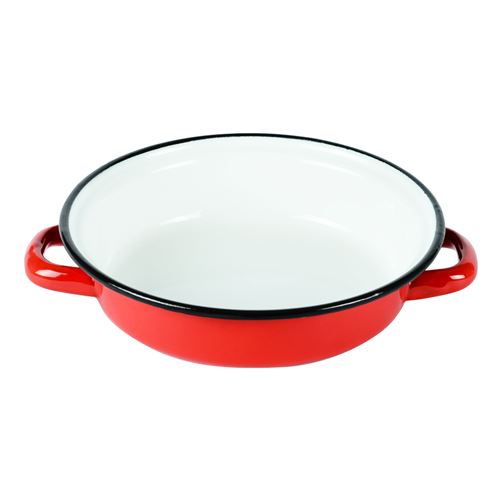Plat à œuf émaillé 14 cm rouge - Beka - Rouge - Acier émaillé