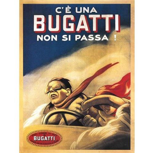 Plaque métal Bugatti