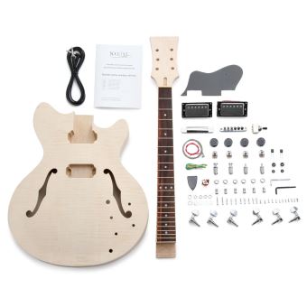 Kit DIY Basse Électrique Rocktile – Style JB – Corps Paulownia, Manche Érable – Prêt à Monter Et Customiser