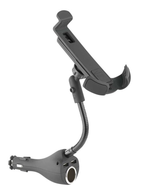 Support allume-cigare à clip avec fonction chargement USB (4,8 A)