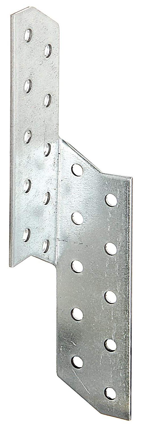 Équerre renvoyée, droite et gauche - acier, galvanisée Sendzimir, 32 x 32 x 170 mm/12 pcs