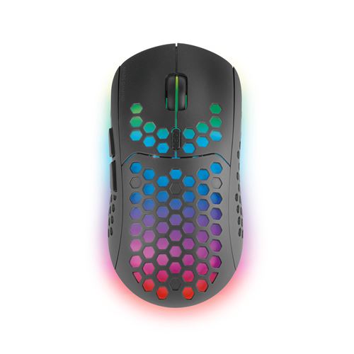 Mars Gaming MMW3, Ratón Gaming Inalámbrico, RGB Flow, Ultraligero 79g, 3200DPI, Ratón PC Negro, Rosa o Blanco