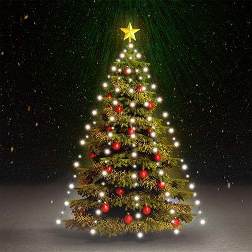 VidaXL Guirlande lumineuse d'arbre de Noël 210 LED Blanc froid 210 cm