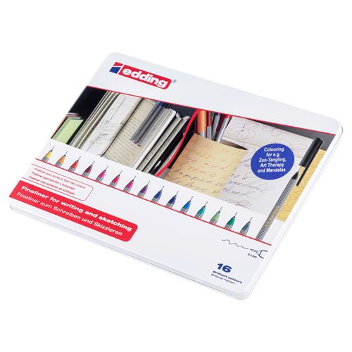 Non Communiqué Multicolore Edding Fineliner 16 Pcs 55