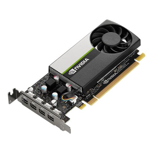 NVIDIA T1000 - Carte graphique - T1000 - 4 Go GDDR6 - PCIe 3.0 x16 profil bas - 4 x Mini DisplayPort