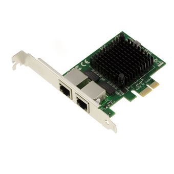Carte réseau PCIe 2 Ports RJ45 Dual LAN GIGABIT ETHERNET 10 100 1000 ...