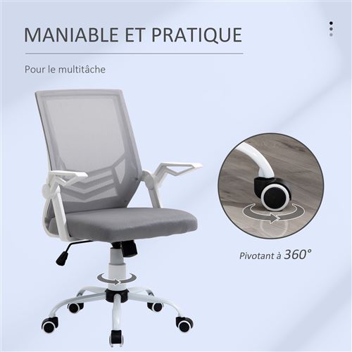 Vinsetto Chaise de Bureau Ergonomique Style Course Exécutif avec Soutien  Lombaire