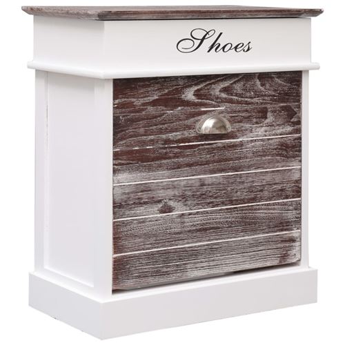vidaXL Armoire à chaussures Marron 50 x 28 x 58 cm Bois de Paulownia