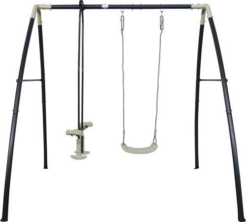 AXI Set de Balançoire en métal en anthracite and crème 3 agrès