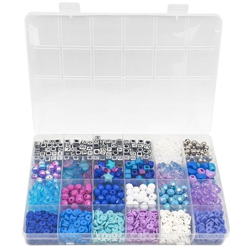 Perles - Heishi - Rondes - Rocailles - Assortiment couleurs - Boîte 170g - Bijoux
