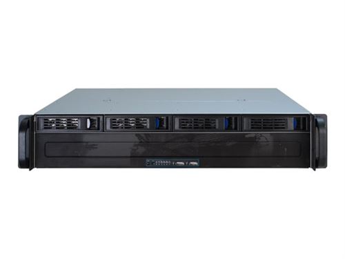 Inter-Tech IPC 2U-2404S - Montable sur rack - 2U - micro ATX - SATA/SAS - hot-swap - pas d'alimentation (ATX) - USB