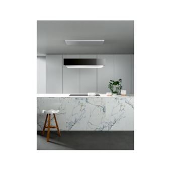 FALMEC Hotte decorative ilot Levante Noire 120cm, Système Up/Down, 600m3/h
