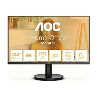 AOC Basic-line 24B3CA2 - B3 Series - écran LED - 24" (23.8" visualisable) - 1920 x 1080 Full HD (1080p) @ 100 Hz - IPS - 250 cd/m² - 1300:1 - 4 ms - HDMI, USB-C - haut-parleurs - noir