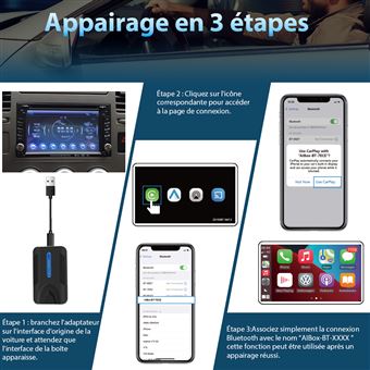 Adaptateur CarPlay sans Fil AWESAFE pour Voitures Convertit Filaire en Sans  Fil - Autoradio - Achat & prix