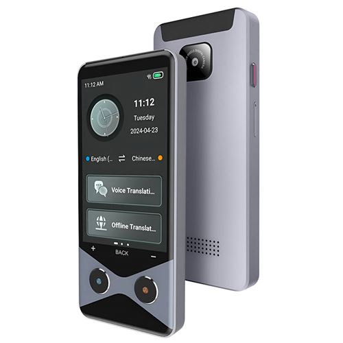 Traducteur IA hors ligne 2en1 Téléphone 4G Nano SIM 137 langues Avizar Noir
