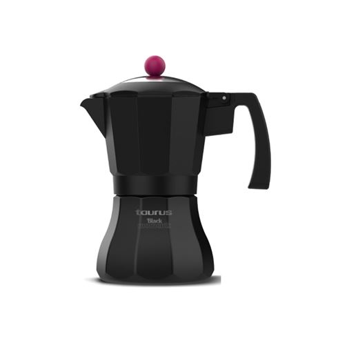 Cafetière Moka Café Avec Couvercle Transparent Taurus Black moments De 3 Tasses - Image 3