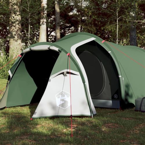 vidaXL Tente de camping tunnel 2 personnes vert imperméable