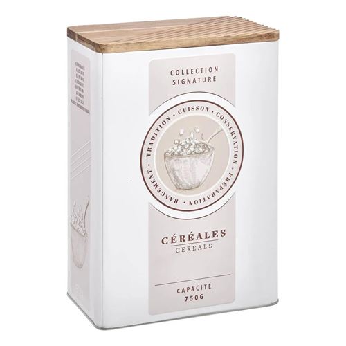 Non Communiqué Beige Five Simply Smart - Boîte À Céréales En Métal "Signature" 25Cm Crème