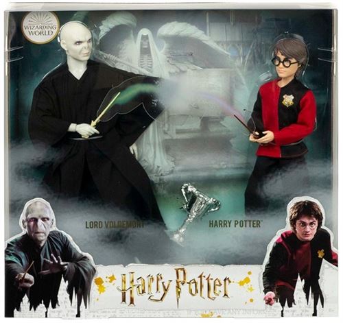 Mattel - Coffret Poupées Articulées Voldemort Et Harry Potter - Costumes Et Baguettes Inspirés Du Film